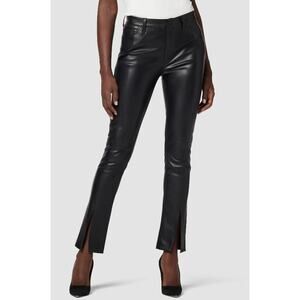 HUDSON Barbara Jeans Size 25 US 0 High-Rise Straight Ankle Vegan Leather NWOT